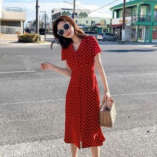 ĐẦM BI ĐỎ THUN SAU