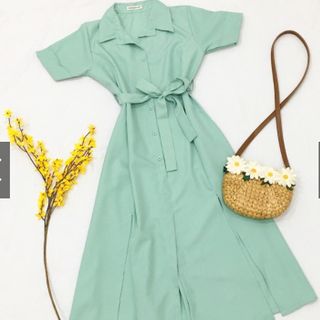 ĐẦM SƠ MI MINT XẺ TÀ