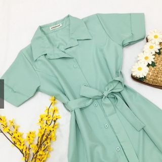 ĐẦM SƠ MI MINT XẺ TÀ