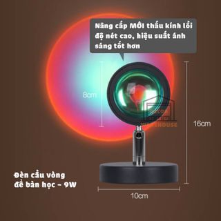 Đèn hoàng hôn, cầu vòng 7 màu để bàn chụp hình sống ảo