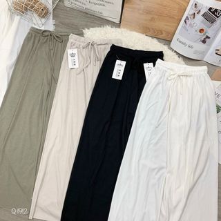 Quần thun ống rộng thun len tăm chất đẹp nhiều màu