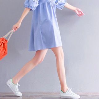 ĐẦM BABYDOLL XANH THỔ CẨM