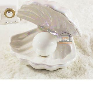 Đèn ngủ để bàn hình ngọc trai đèn màu vàng ấm trang trí