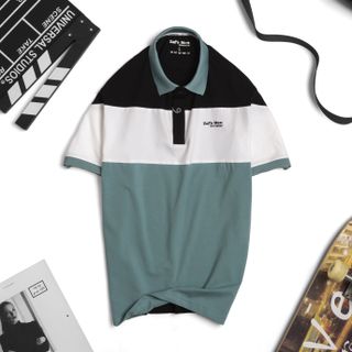 Áo thun nam cổ trụ phối 3 màu - vải thun Cotton 100% mềm mịn - đủ size 45 đến 85Kg