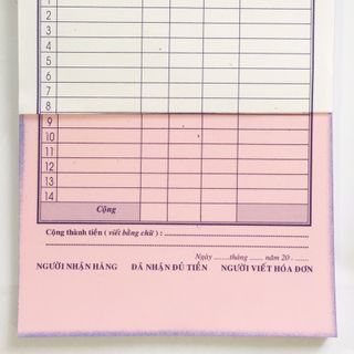 Hóa đơn bán lẻ 2 liên