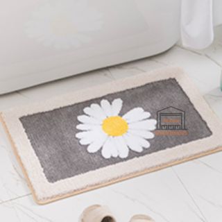 Thảm lông hoa cúc siêu mịn 45x65cm chống trượt trang trí phòng tắm, phòng ngủ