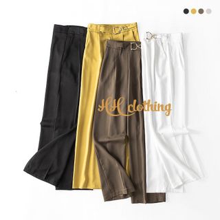 Quần suông đai xích cạp cao 4 màu