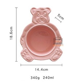 Tô sứ hình gấu Bear đựng thức ăn ngũ cốc dinh dưỡng dễ thương