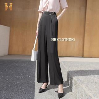 Quần suông đai xích cạp cao 4 màu