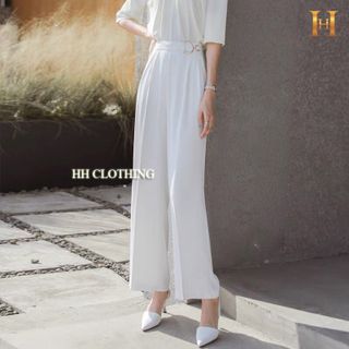 Quần suông đai xích cạp cao 4 màu