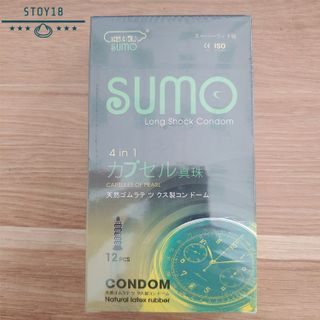 [Chính Hãng] Bao cao su Sumo 4in1 Nhật Bản Gân Gai Hương chuối hộp 12 cái