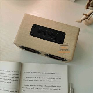 Loa mini bluetooth W speaker giả gỗ nghe nhạc không dây