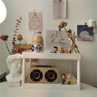 Loa mini bluetooth W speaker giả gỗ nghe nhạc không dây