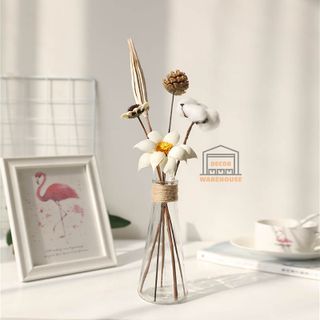 Set bông hoa và cành lá bạch đàn khô
