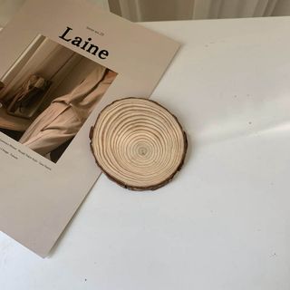 Miếng lót ly cốc đế gỗ, khoanh gỗ 10cm