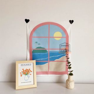 Tranh vải WINDOW treo tường trang trí phòng ngủ