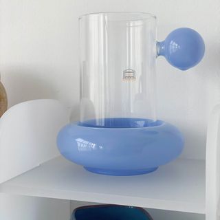 Ly cốc thuỷ tinh quai tròn kèm đĩa 300ml uống trà, cà phê