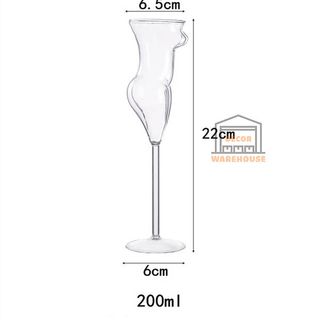 Ly cốc thuỷ tinh 200ml uống rượu, cocktail, pha chế nước uống