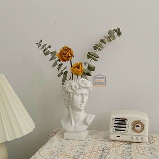 Lọ cắm hoa đầu tượng David, bình bông trang trí bàn học