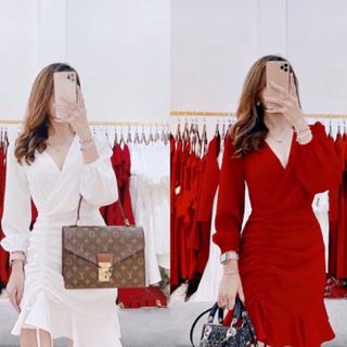 ĐẦM DÂY RÚT TAY 2 MÀU