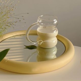 Ly cốc thuỷ tinh 3 ngấn 280ml uống trà, cà phê