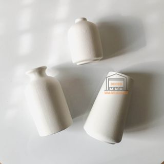 Lọ cắm bông hoa bình hoa gốm sứ màu trắng