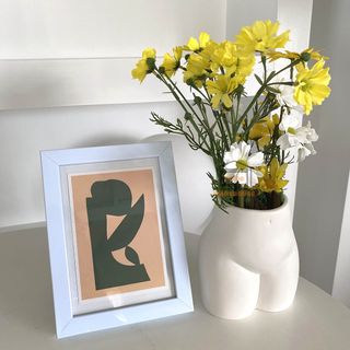 Lọ cắm bông hoa bình hoa trừu tượng thạch cao