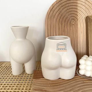 Lọ cắm bông hoa bình hoa trừu tượng thạch cao