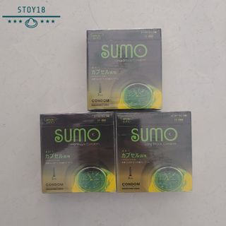 [Chính Hãng] Bao cao su Sumo 4in1 Nhật Bản Gân Gai Hương chuối hộp 3 cái