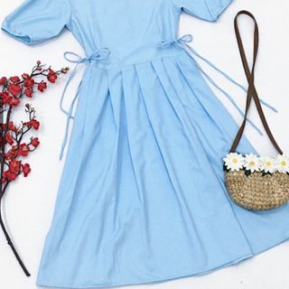 ĐẦM BLUE TÙNG XÒE XẾP LI 2 MÀU