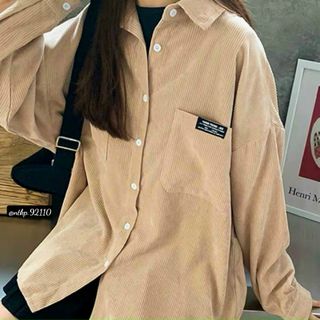 Áo khoác nhung logo miệng túi cute, cá tính
