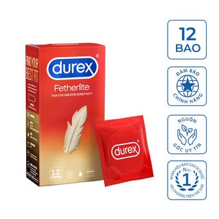 Bao cao su Durex Fetherlite hộp 12 chiếc
