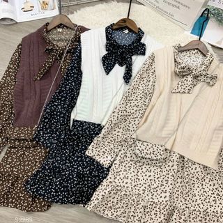 Set len 3 món cột nơ hàng Qc dày xịn đẹp xĩu xĩu . Gồm : đầm , áo len ,túi có thể mặc cả set hoặc mix riêng đều xinh luôn