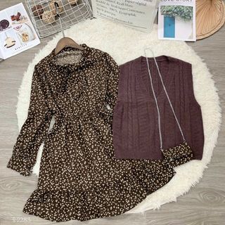 Set len 3 món cột nơ hàng Qc dày xịn đẹp xĩu xĩu . Gồm : đầm , áo len ,túi có thể mặc cả set hoặc mix riêng đều xinh luôn