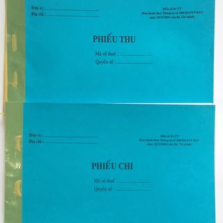 Phiếu Thu, Phiếu Chi 2 liên