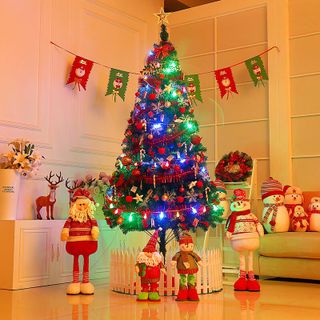 CÂY THÔNG NOEL ~ 1M6 KÈM PHỤ KIỆN TRANG TRÍ CÓ ĐÈN