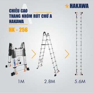 Thang Nhôm Rút Đôi Chữ A HAKAWA HK-256