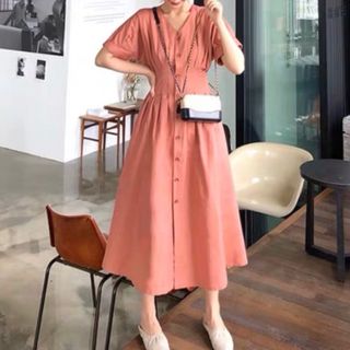 ĐẦM HỒNG RUỐC XẾP LI DÁNG DÀI 2 MÀU
