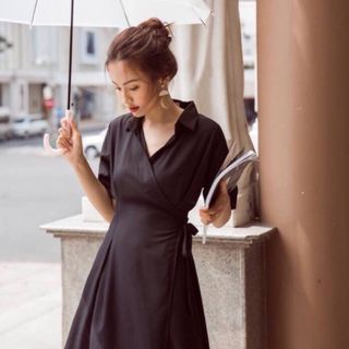 ĐẦM SƠ MI ĐEN ĐẮP TÀ