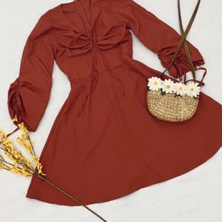 ĐẦM SUÔNG CAM RÚT DÂY TAY DÀI