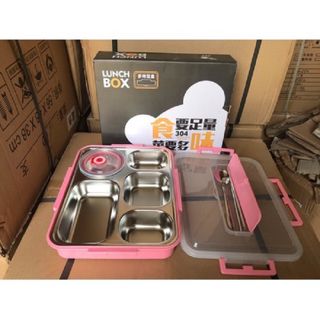 Hộp cơm ruột inox 5 ngăn kèm thìa, đũa giá sỉ - giá bán buôn