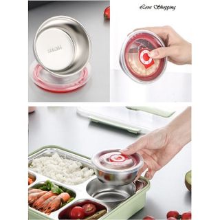 Hộp cơm ruột inox 5 ngăn kèm thìa, đũa giá sỉ - giá bán buôn