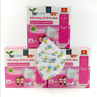 [THÙNG] KHẨU TRANG Y TẾ TH PRO MASK 95+ TRẺ EM (GIAO MÀU NGẪU NHIÊN)