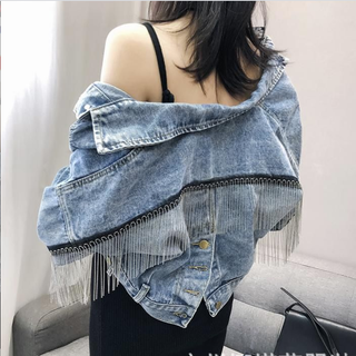 LÔ áo khoác denim mới thêu cườm thủ công GIÁ BUÔN - LÔ 20cai ( HÀNG TẬN XƯỞNG)