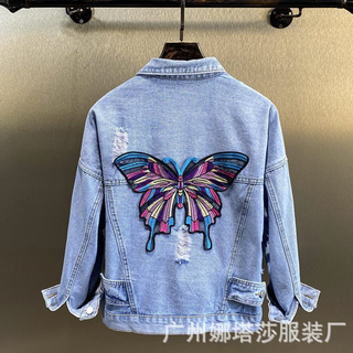 LÔ áo khoác denim mới thêu cườm thủ công GIÁ BUÔN - LÔ 20cai ( HÀNG TẬN XƯỞNG)