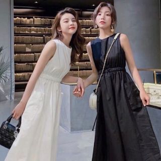 ĐẦM THUN EO 2 MÀU