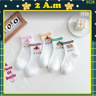 |FREESHIP| Set 5 ĐôiTất Vớ Cổ Cao Nam Nữ Họa Tiết Pet Cute, Tất Vớ Nam Nữ Đẹp Thời Trang Trend giá sỉ