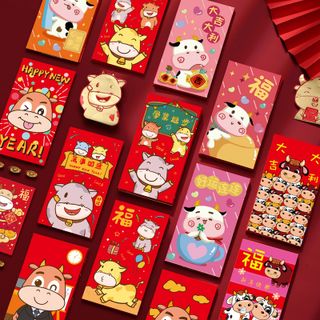 Bao lixi 2022 họa tiết sinh động - set/6cai