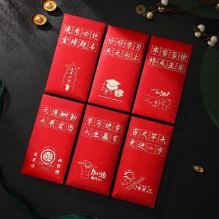 Bao lixi 2022 đỏ kim tuyến cao cấp - set/6cai