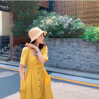 ĐẦM SUÔNG NÚT TRƯỚC 2 TÚI 2 MÀU